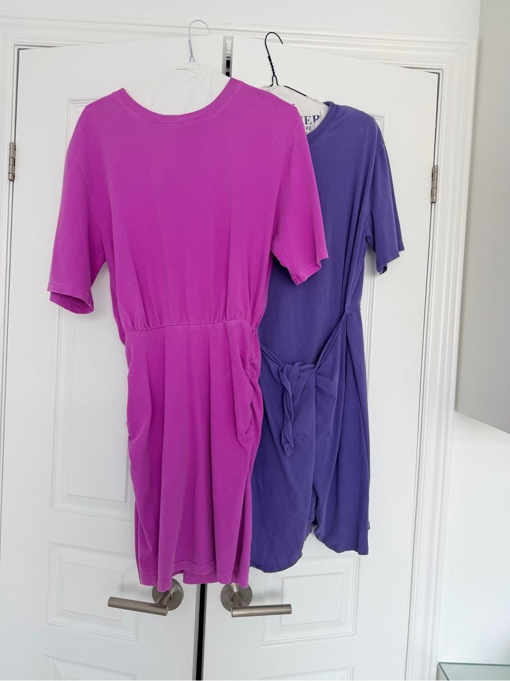 TWO
XiRENA Dresses! Knot-Front Mini Dress in Violet and pink bodycon dress